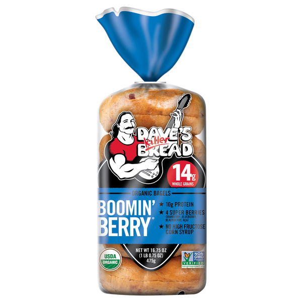 Dave's Killer Bread Organic Boomin' Berry Whole Grain Bagels - 5 ct