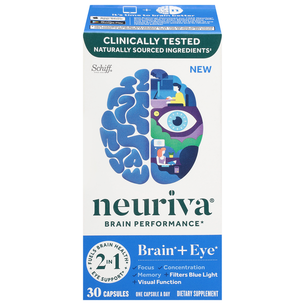 Neuriva Brain Performance Brain + Eye Dietary Supplement Capsules