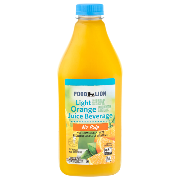 Food Lion No Pulp Light Orange Juice Beverage