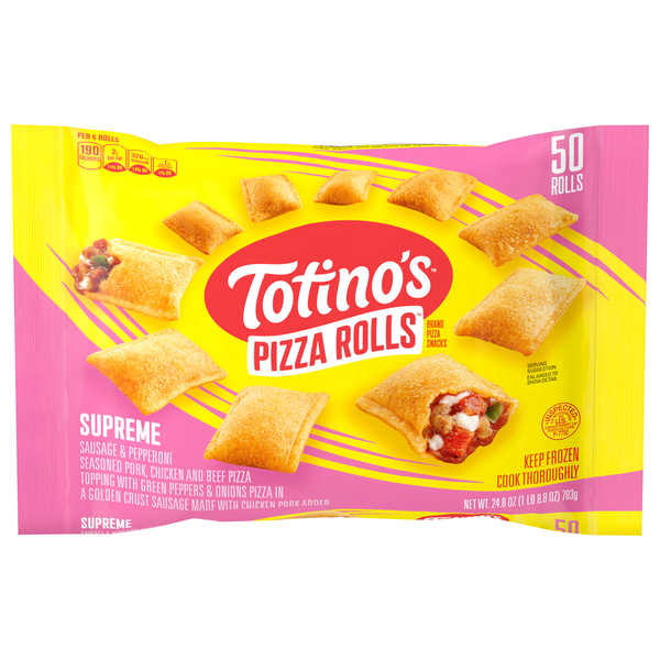 Totino's Supreme Pizza Rolls Snacks - 50 ct Frozen