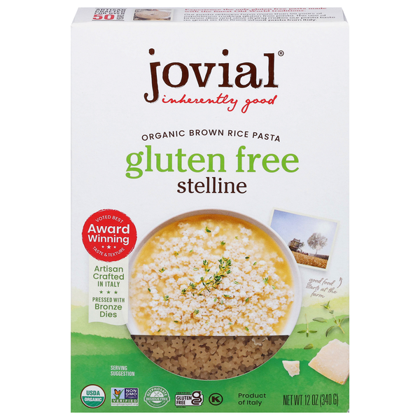jovial Organic Gluten Free Brown Rice Stelline Pasta