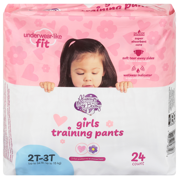 Always My Baby Girls 2T-3T Training Pants Up to 34+ lb