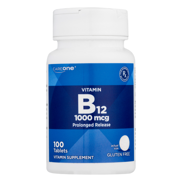 CareOne 1000mcg Vitamin B12 Prolonged Release Tablets