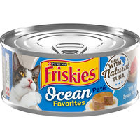 Friskies Ocean Favorites Pate Tuna Brown Rice & Peas Adult Wet Cat Food