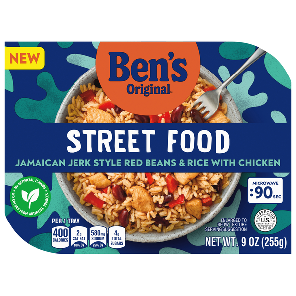 Ben's Original 90 Second Street Food Jamaican Jerk Red Beans & Rice