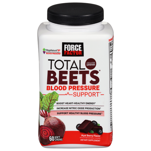 Force Factor Black Cherry Total Beets Blood Pressure Support Soft Chews