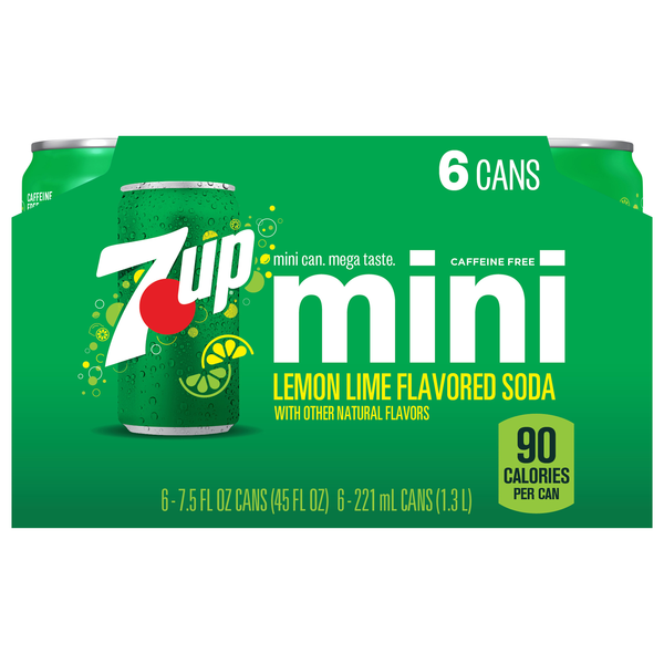7UP Lemon Lime Soda Caffeine Free - 6 pk