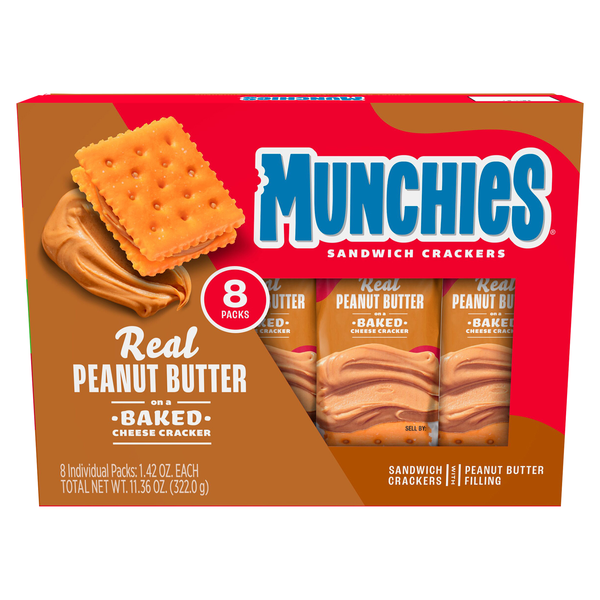 Save on FritoLay Munchies Sandwich Crackers Cheese w/Peanut Butter Filling 8 ct Order Online