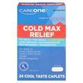CareOne Cold Max Relief Cool Taste Caplets