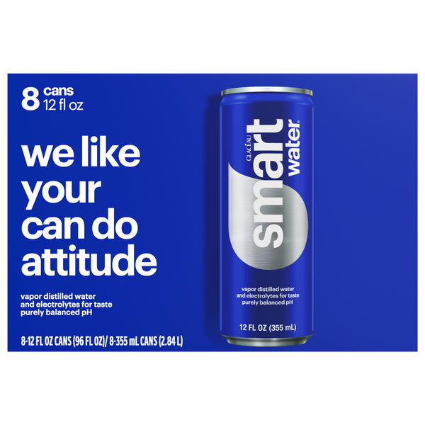 smartwater Distilled Water - 8 pk