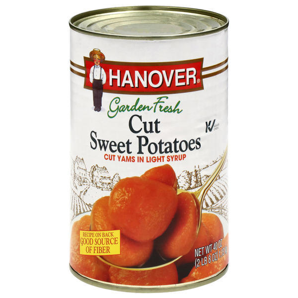 Hanover Cut Sweet Potatoes Yams in Light Syrup