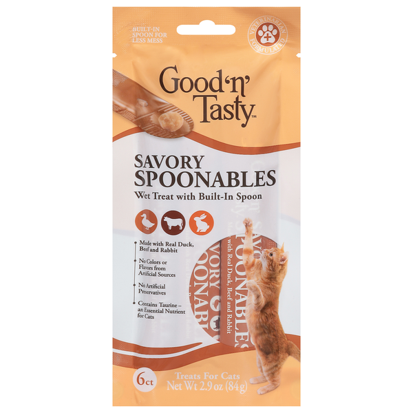 Good 'n' Tasty Savory Spoonables Treats for Cats - 6 ct