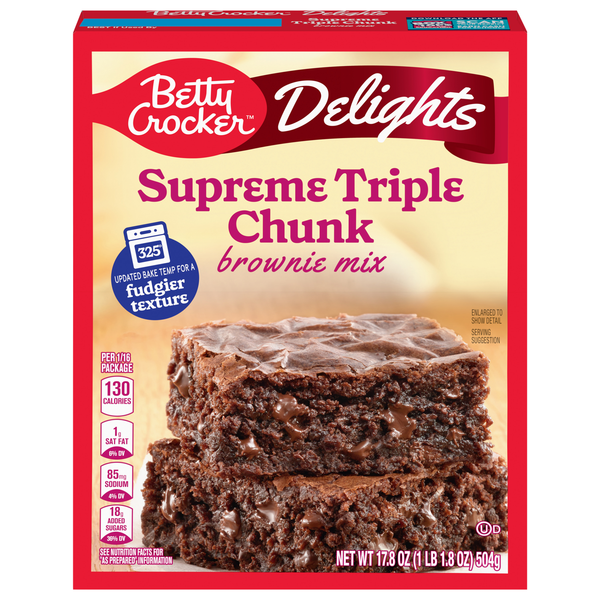 Betty Crocker Delights Supreme Triple Chunk Brownie Mix