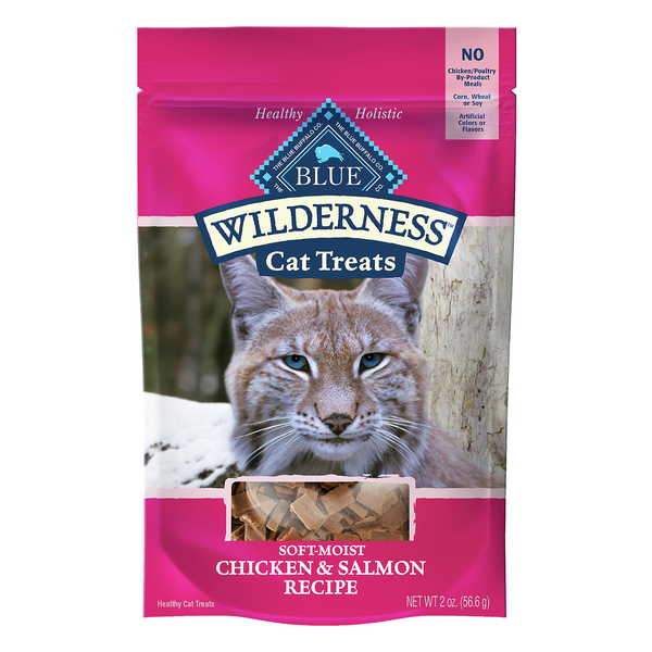 BLUE Wilderness Grain Free Chicken & Salmon Recipe Soft-Moist Cat Treats