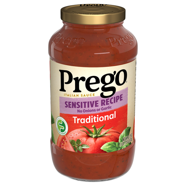 Save on Prego Sensitive Recipe No Garlic or Onions Traditional
