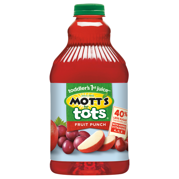 Mott's Tots Fruit Juice Beverage Fruit Punch 40% Less Sugar