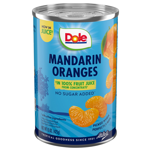 Dole No Sugar Added Mandarin Oranges in 100% Fruit Juice