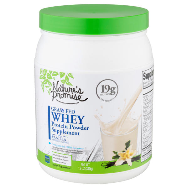 Nature's Promise Grass-fed Vanilla 19g Whey Protein Powder