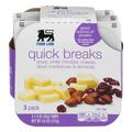 Food Lion Quick Breaks Cheese Cranberries Almonds - 3 ct