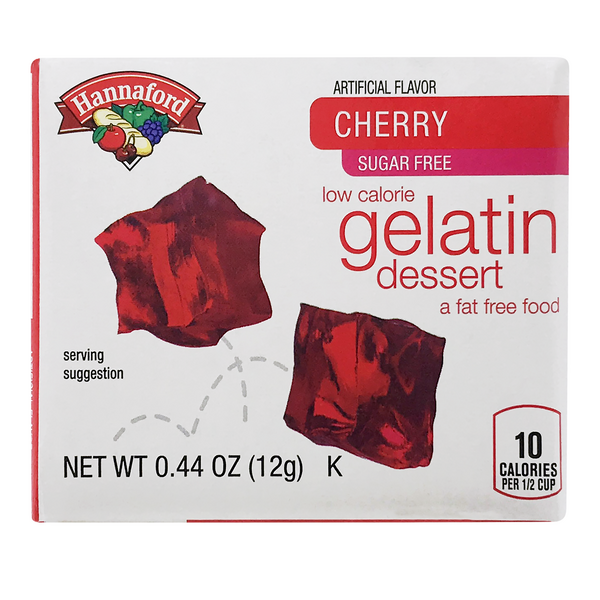 Hannaford Gelatin Dessert Cherry Sugar Free