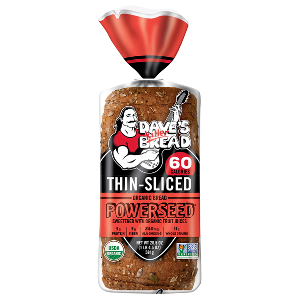 Dave's Killer Bread Organic 60 Calories Powerseed Thin Sliced Bread