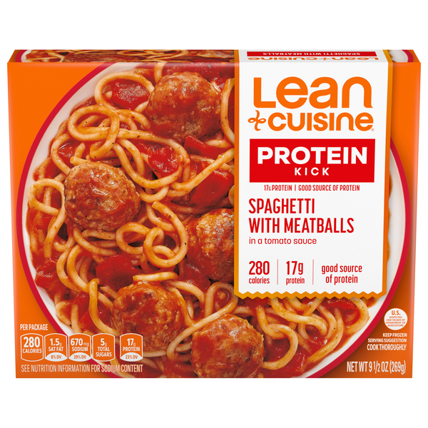 Save on Lean Cuisine Protein Kick Spaghetti with Meatballs Frozen Meal