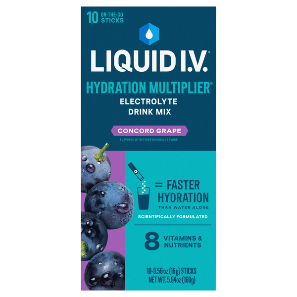 Liquid I.V. Concord Grape Electrolyte Drink Mix Sticks - 10 ct