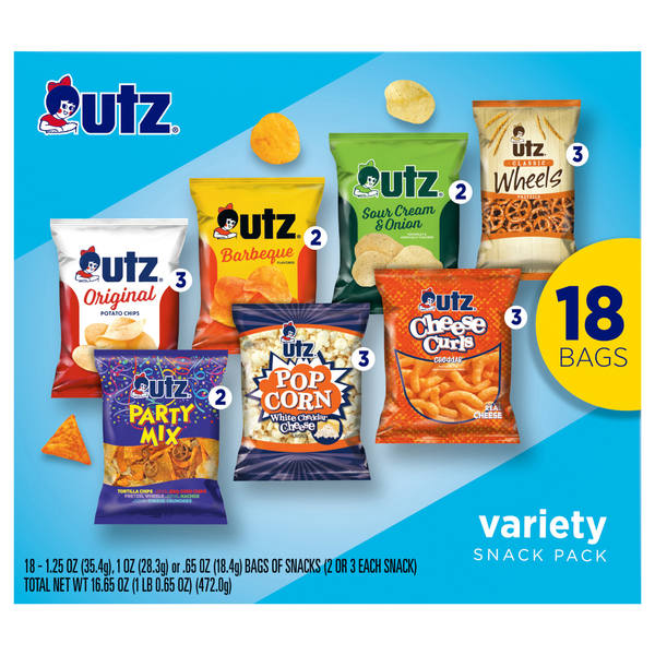 Utz Variety Snack Pack - 18 ct