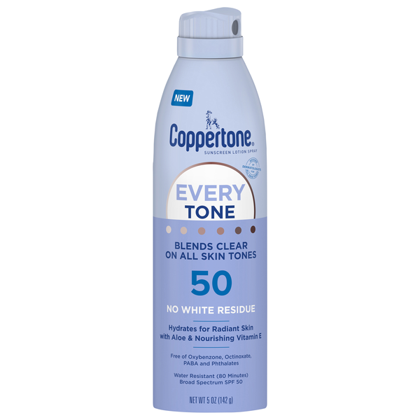 Coppertone Every Tone SPF 50 Sunscreen Spray