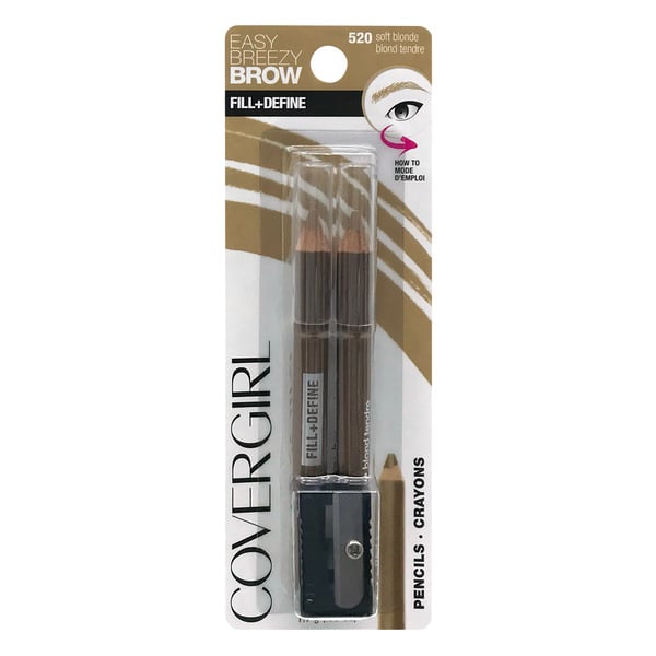 CoverGirl Easy Breezy Brow Fill + Define Pencils Soft Blonde 520