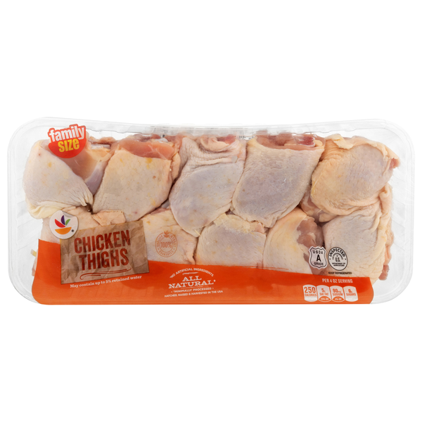 Stop & Shop Natural Bone-In Chicken Thighs Family Size Fresh