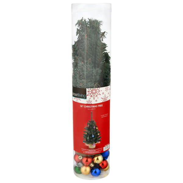Smart Living Holiday Ornaments Green Christmas Tree 18 Inch