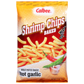 Calbee Hot Garlic Shrimp Chips Baked Wheat Puff Snacks
