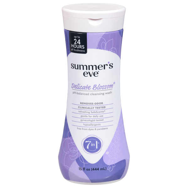 Summer's Eve 5-in-1 Cleansing Wash for Sensitive Skin Delicate Blossom