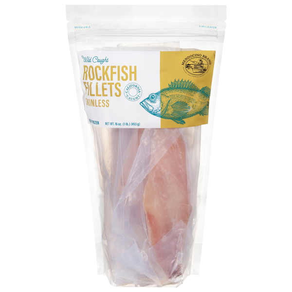 Mendocino Brand Wild Caught Skinless Rockfish Fillets Frozen