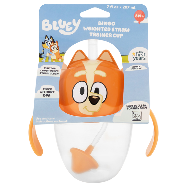 The First Years Bluey Bingo Weighted Straw Trainer Cup 6M+