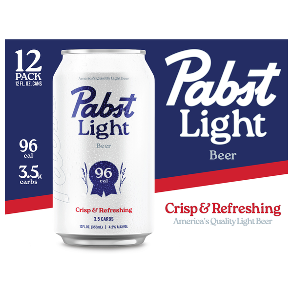 Pabst Blue Ribbon Light Beer - 12 pk
