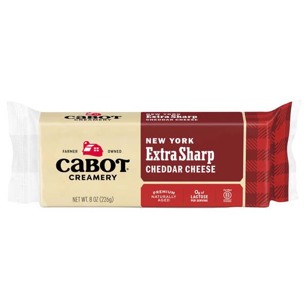 Cabot Creamery Aged New York Extra Sharp White Cheddar Cheese Block