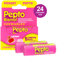 Pepto Bismol Chewables 5 Symptom Relief Cherry Tablets