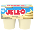 Jell-O Zero Sugar Vanilla Pudding Snack Cups - 4 ct