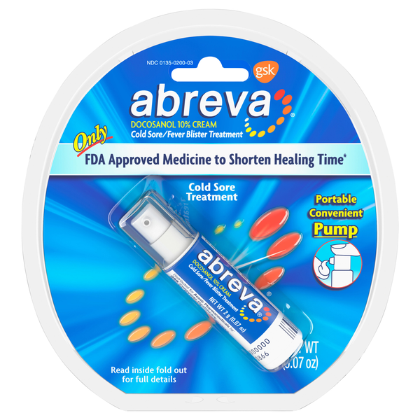 Abreva Cold Sore/Fever Blister Treatment Pump