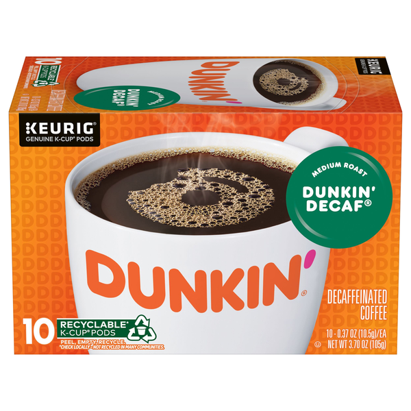 Dunkin' Decaf Medium Roast Coffee K-Cup Pods