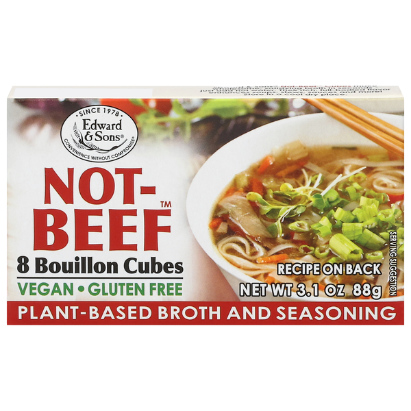 Edward & Sons Gluten Free Vegan Not-Beef Cubes - 8 ct