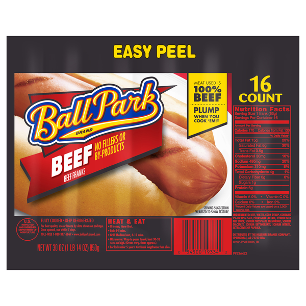 Ball Park Beef Franks - 16 ct