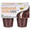 Zen Organic Plant-Based Dairy Free Almondmilk Chocolate Pudding - 4 ct