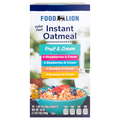 Food Lion Fruit & Cream Variety Instant Oatmeal Packets - 18 ct