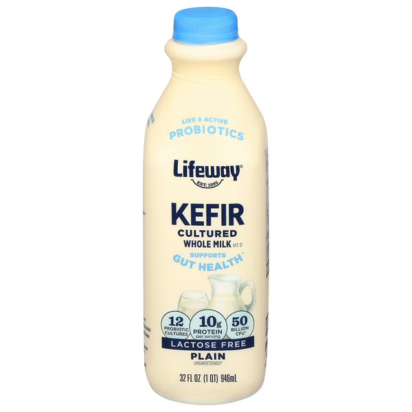 Lifeway Lactose Free Plain Cultured Whole Milk Kefir