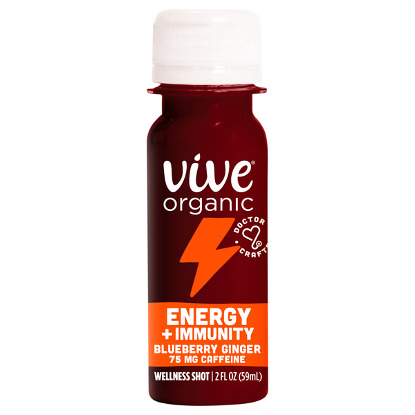 Vive Organic Blueberry Ginger Energy + Immunity Wellness Shot