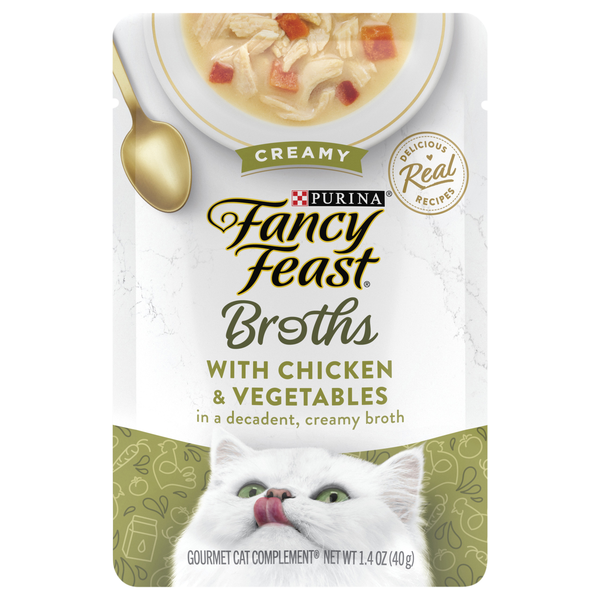 Fancy Feast Broths Cat Complement Creamy Chicken & Vegetables