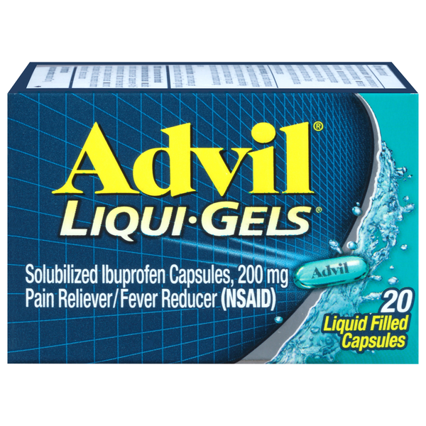 Advil Liqui-Gels Ibuprofen Pain Relief 200 mg Liquid Filled Capsules